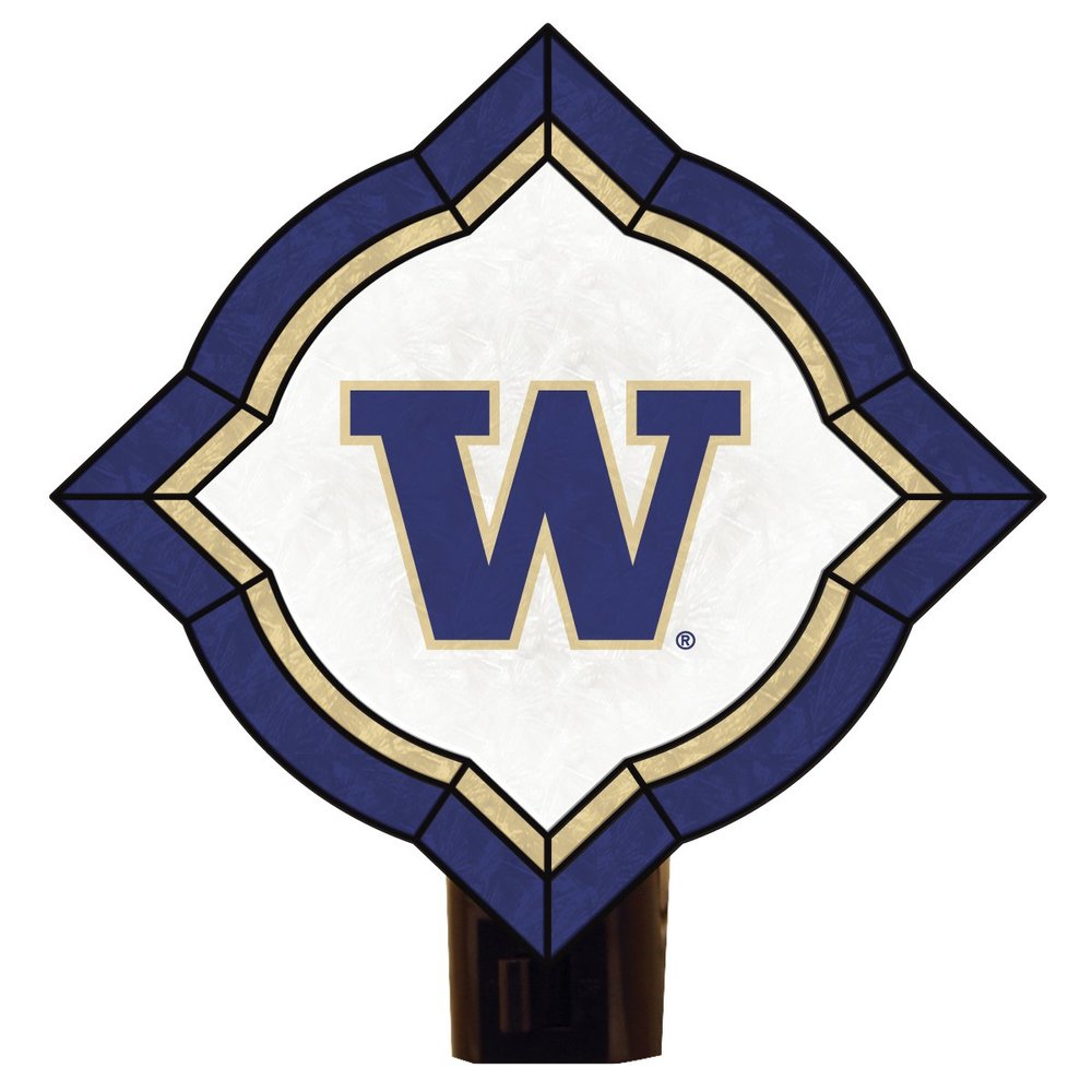 NCAA Washington Huskies Vintage Art Glass Nightlight