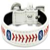 MLB New York Yankees Classic Leather Baseball Dog Collar (Toy) view 1