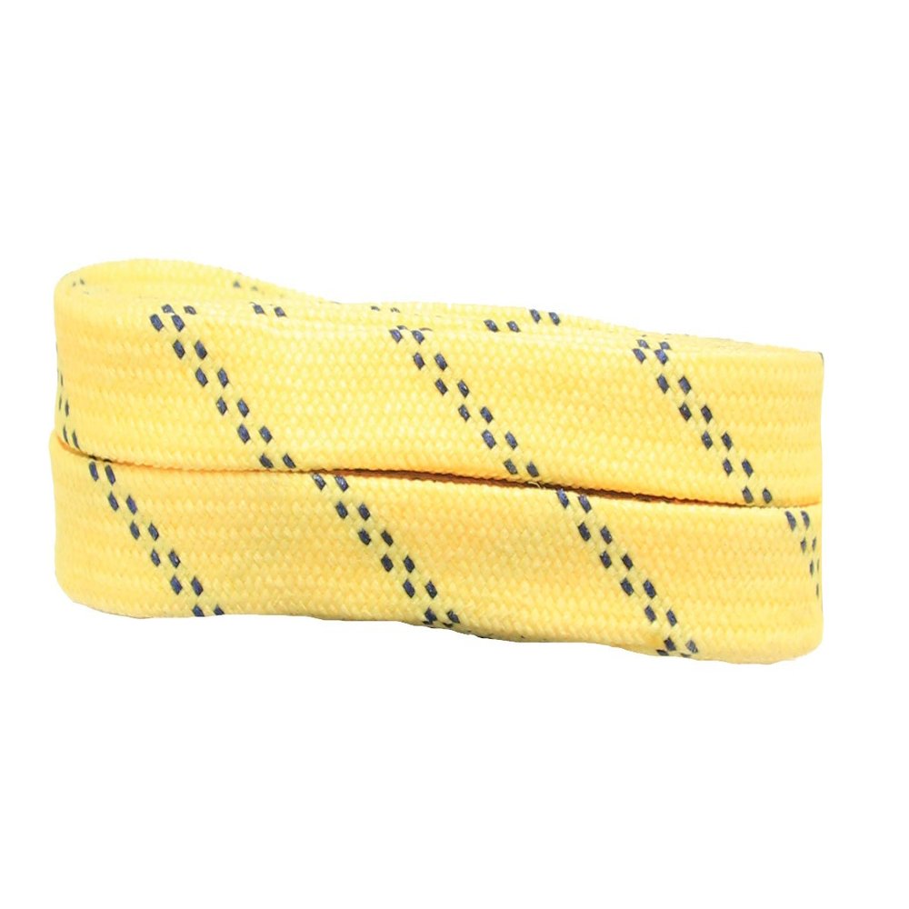 Ten Seconds Waxed Hockey Laces Maize with Navy Chip, 108