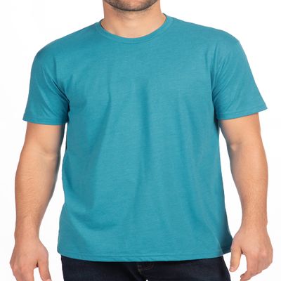 3600 Next Level Men's Premium Fitted Short-Sleeve Cotton Crew ,Turquoise,M