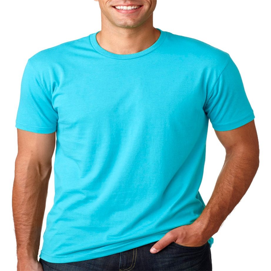 3600 Next Level Men's Premium Fitted Short-Sleeve Cotton Crew ,Tahiti Blue,M