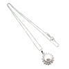 Queenberry Sterling Silver White Freshwater Cultured Pearl (8.5mm) and Cubic Zirconia Pendant Necklace, 16'' view 2