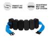TYR Aquatic Foam Floatation Belt for Water Aerobics and Pool Exercise, 27 - 52", Black / Blue view 3