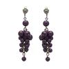 ENRICHETTA Silver plated Lilac faux Pearl Bead Multi Drop Clip On Earrings view 1