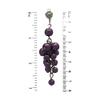 ENRICHETTA Silver plated Lilac faux Pearl Bead Multi Drop Clip On Earrings view 3