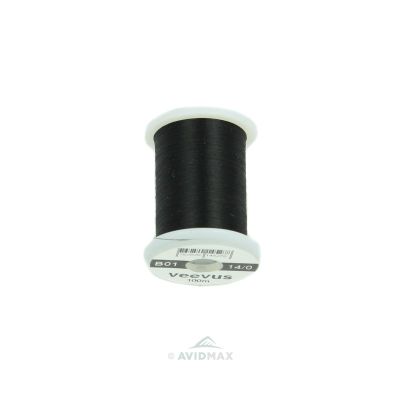 14/0 VEEVUS THREAD - ASSORTED COLORS - Black - FLY TYING