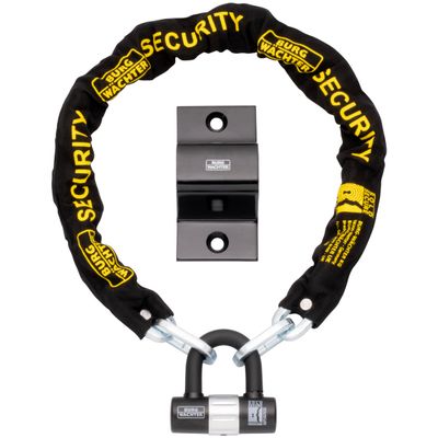 Burg Wachter 1M Sold Secure Lock and Ground Anchor Kit Bike Lock, Black