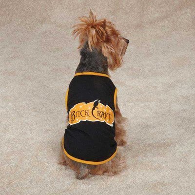 Casual Canine Bitch Craft Tee for Pets, XX-Small, Black