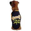 Casual Canine I'm So Corny Tee for Pets, Medium, Black view 1