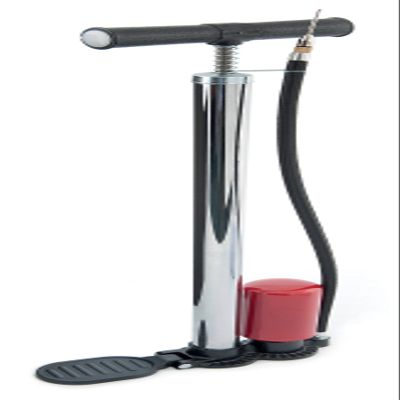 Precision Stirrup Ball Pump - Silver, White