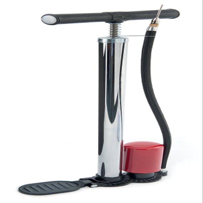 Precision Stirrup Ball Pump - Silver, White