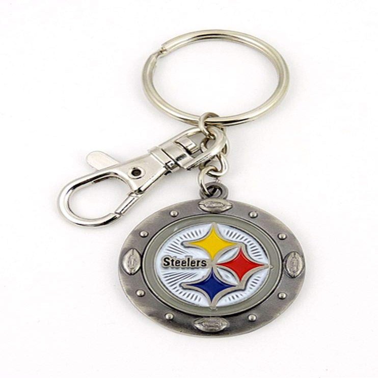 Aminco NFL Pittsburgh Steelers Impact Keychain, silver, one size