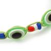 Avalaya Evil Eye Acrylic Bead Protection Friendship Cord Bracelet In Lime Green - Adjustable view 2