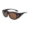 Dioptics unisex adult Solar Shield Elm Sunglasses Fits Over Sunglasses, Black/Amber, 54 mm US view 1