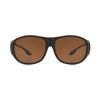 Dioptics unisex adult Solar Shield Elm Sunglasses Fits Over Sunglasses, Black/Amber, 54 mm US view 3