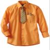 American Exchange Little Boys' Little Dress Shirt With Tie And Pocket Square, Orange, 1 view 1