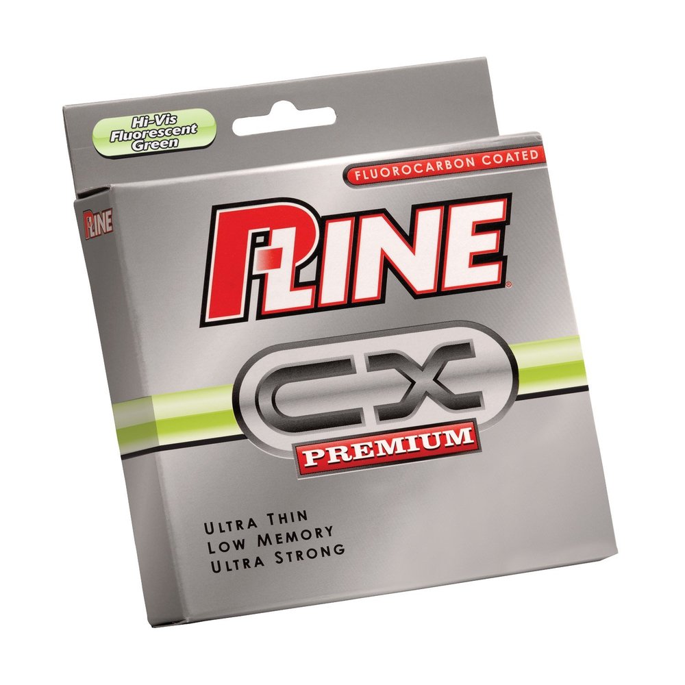 P-Line CX Premium Fluorescent Green Fishing Line 260-300 Yard (Filler Spool)- 25LB