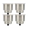 Amarine Made 4pcs Stainless Steel Cup Drink Holder with Drain for Marine Boat RV Camper view 1