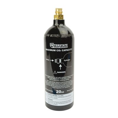 Interstate Pneumatics WRCO2-CL20 20 Oz. CO2 Pin Valve Cylinder Tank Paintball (Hydro 2021)
