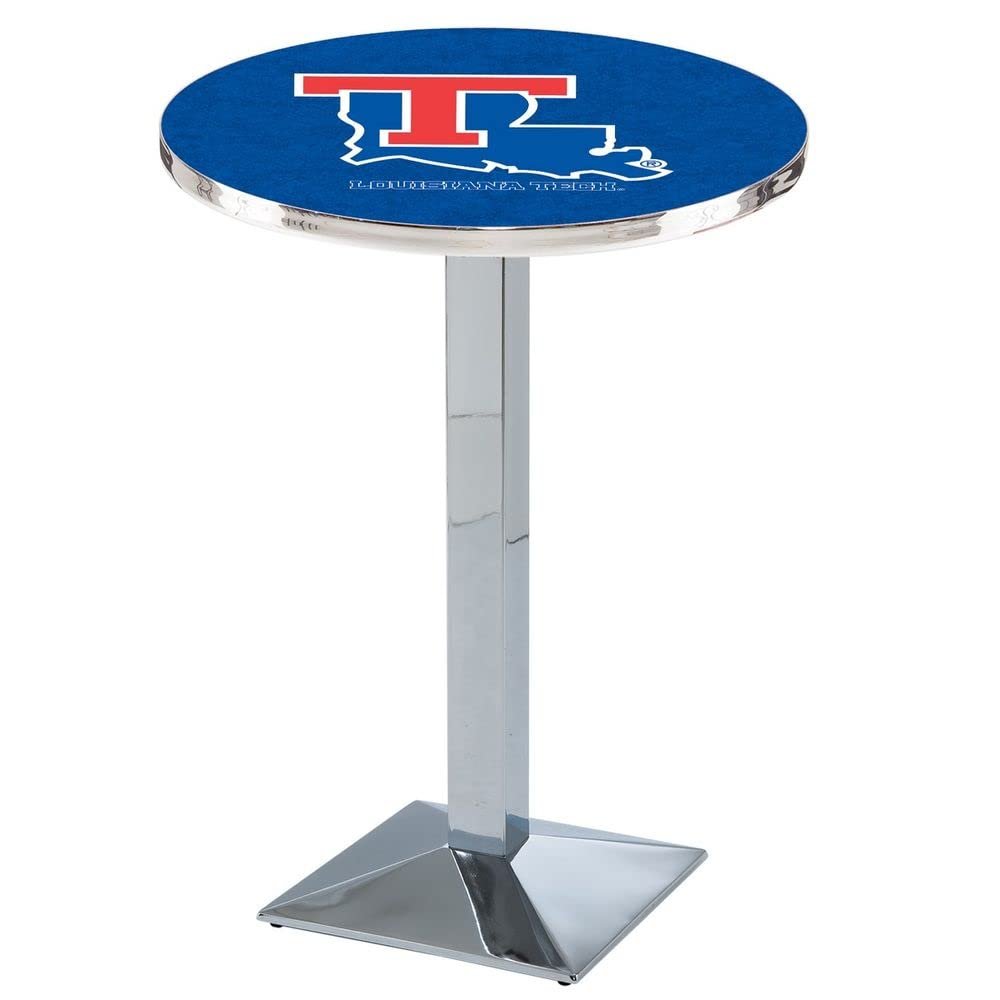 Holland Bar Stool Co. L217-42" Chrome Louisiana Tech Pub Table