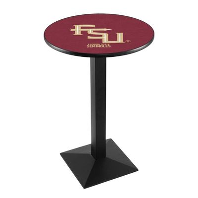 L217 - 42" Black Wrinkle Florida State (Script) Pub Table by Holland Bar Stool Co.