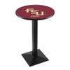 L217 - 42" Black Wrinkle Florida State (Script) Pub Table by Holland Bar Stool Co. view 1