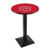 L217 - 42" Black Wrinkle North Carolina State Pub Table by Holland Bar Stool Co. view 1