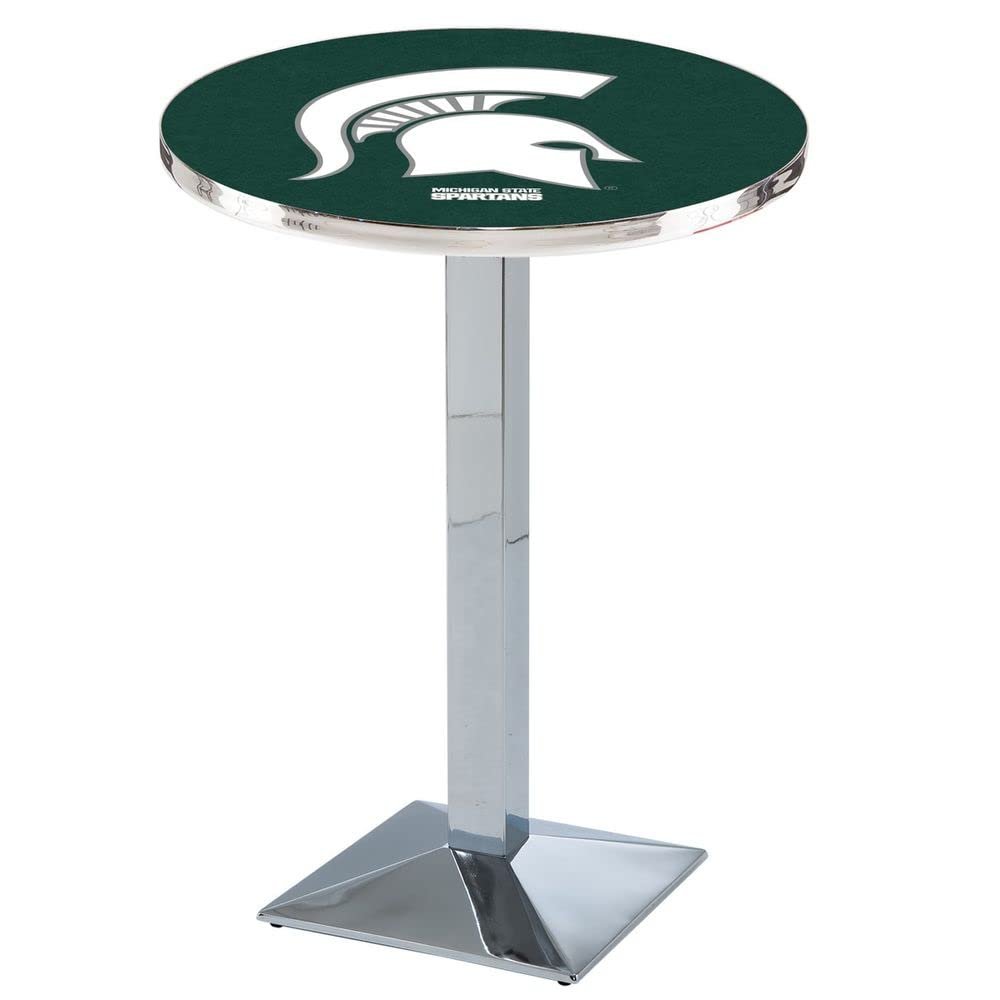 Holland Bar Stool Co. L217-42" Chrome Michigan State Pub Table