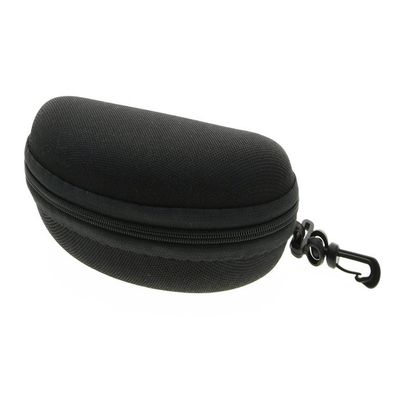 Eyekepper Sunglasses Soft Case Zipper Eyeglasses Case w/Hook & Belt Clip | for Medium to Large Frames | Men & Women (Black,1pc)