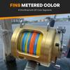 FINS Metered 4-Color 25ft Segments Braid Fishing Line - 8-Strand Braided, USA Made, No Color Transfer, Precision Depth Control - Metered - 100 lb - 300 Yds view 2