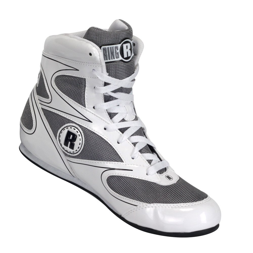 Ringside unisex adult High-top Sneaker, White, 2 Big Kid US