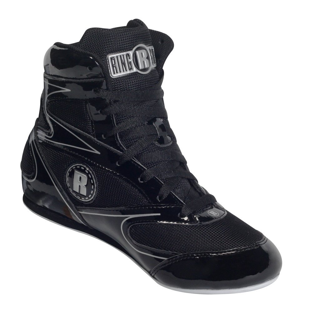 Ringside unisex adult High-top Sneaker, Black, 3 Big Kid US