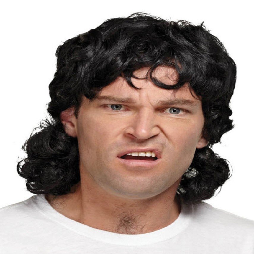 Moon Costumes - Mullet Wig - Black