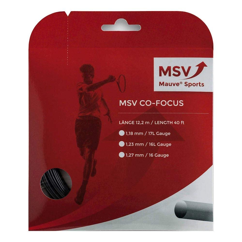 MSV Unisex's Focus String Set-Black, 1.23 mm/12 m