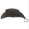 Outback Trading Men's 1367 Wagga UPF 50 Breathable Leather Western Hat with Adjustable Chin Cord with Braided Hatband, Chocolate, X-Large view 2