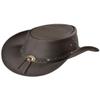 Outback Trading Men's 1367 Wagga UPF 50 Breathable Leather Western Hat with Adjustable Chin Cord with Braided Hatband, Chocolate, X-Large view 3