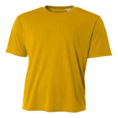 A4 Mens Cooling Performance Crew, Medium, Gold