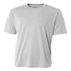 A4 Youth Cooling Performance Crew Short Sleeve T-Shirt, Silver, Medium view 1