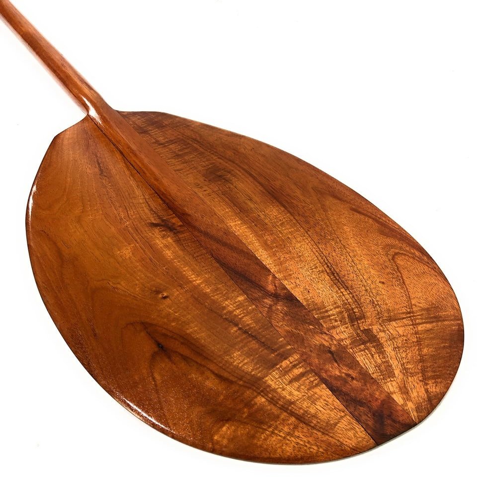 Tikimaster Tiger Premium Curls Koa Paddle 60 in - Hawaiian Oar | #koa3022