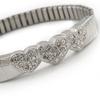 Avalaya Silver Plated Diamante 'Heart' Flex Tennis Bracelet - 20cm Length view 4
