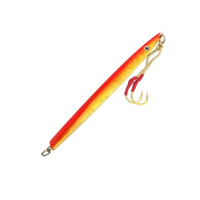 Knife Jigs 7 oz, Model LF40, 10 Pcs Orange for Saltwater Vertical Jigging, Streamlined Design with High-Visibility Finish, Ideal for Tuna, Amberjack & Grouper