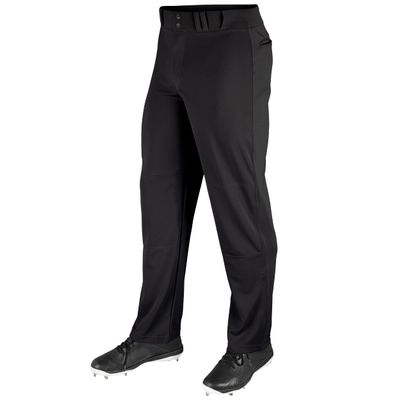 Champro Men's Standard MVP OB Open Bottom Loose-Fit Baseball Pants, Black, Large