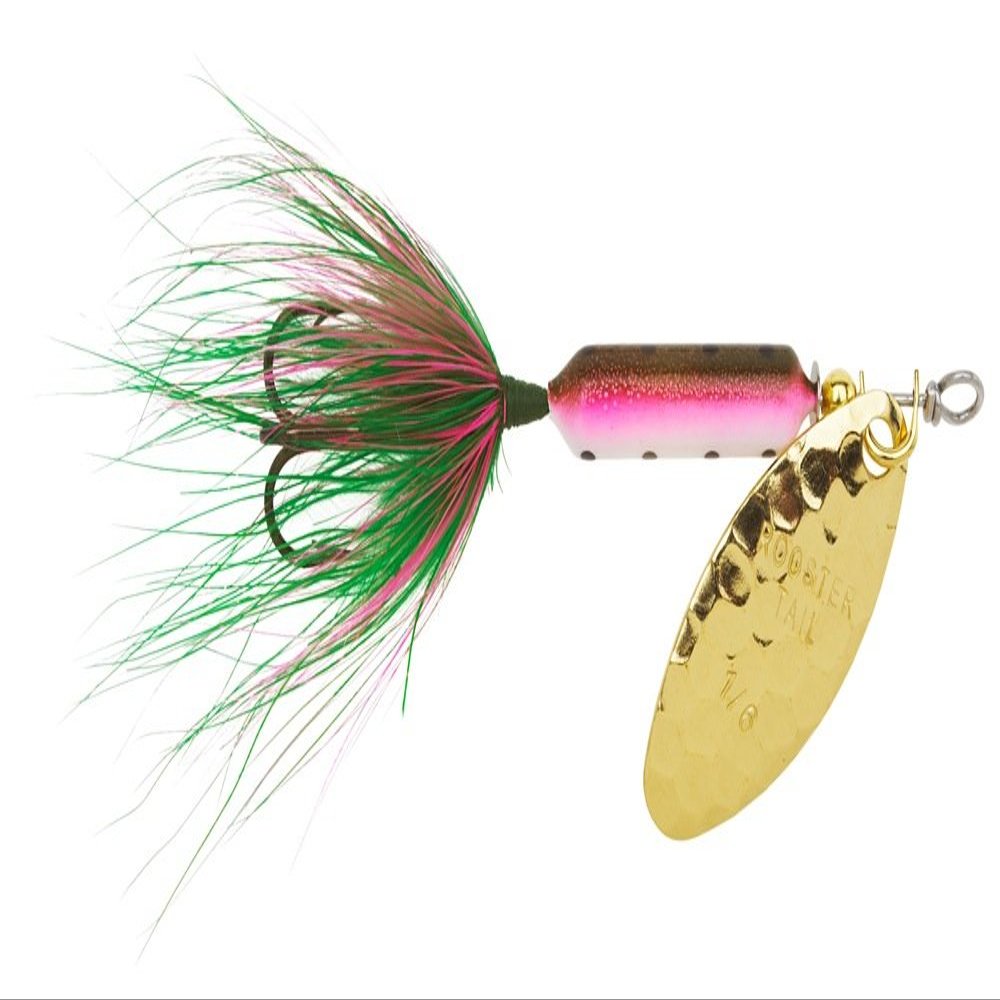 Yakima Bait Wordens Original Rooster Tail Spinner Lure, Hammered Fire Tiger, 1/4-Ounce