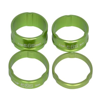 A2Z Unisex's Anodized Headset Stack Spacer, Green, 1.1/8-Inch