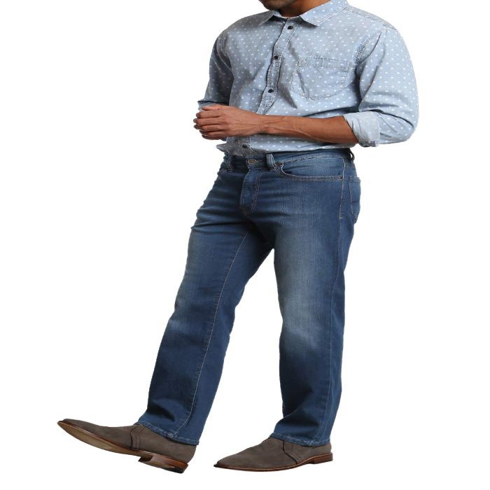 34 Heritage Men's Charisma Comfort Rise Relaxed Straight Leg Jeans, Mid Cashmere, 34 x 32