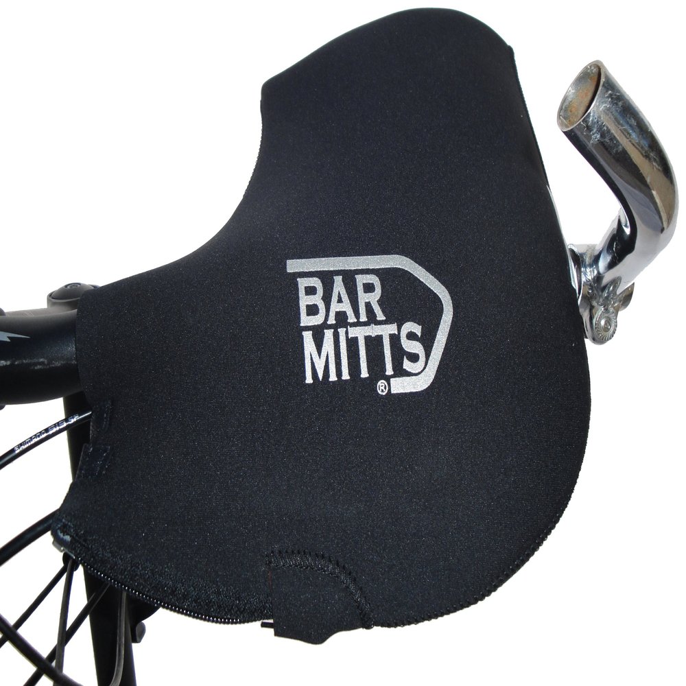 Bar Mitts Cold Weather Mountain/Commuter Bike Neoprene Handlebar Mittens, Two Bar End Openings, Small/Medium