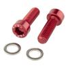 KCNC Bicycle Aluminum Bottle Cage Bolts, 2 Pieces, Red, M5/15MM 06212 view 1