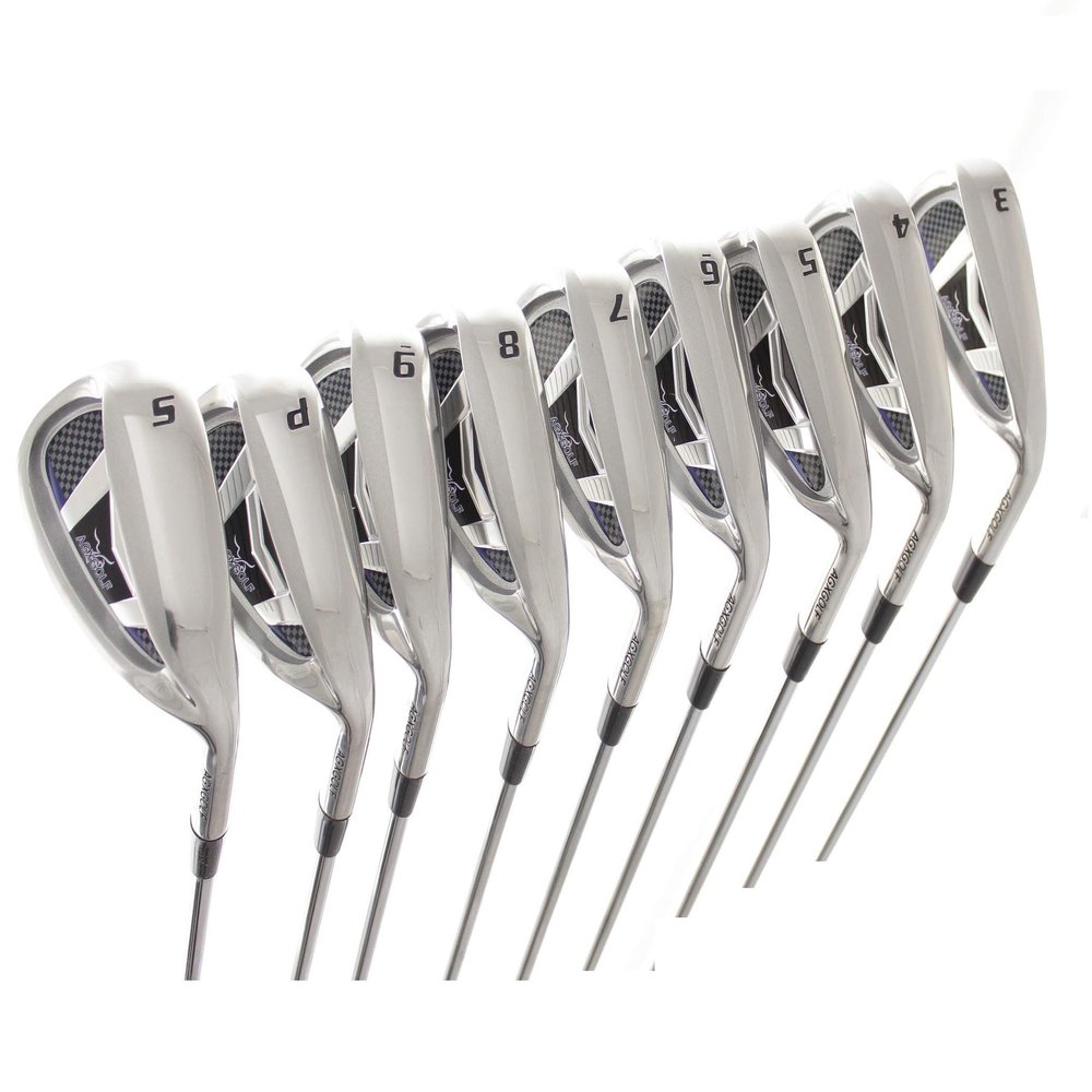 AGXGOLF Men's XS Wide Sole Edition Tall Length (+1 inch): Complete Irons Set; 3-9 Irons + SW + PW; Right Hand: Steel Shafts U.S.A.Built!