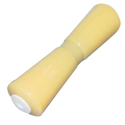 C.H. Yates 1200Y Yellow Plastic Heavy Duty 'V' Keel Roller - 12 in. x 0.625 in.
