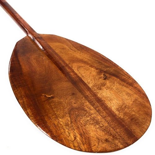 Tikimaster AAA Watermarks Curls Hawaiian Koa Paddle 60 in Steersman | #koa3200